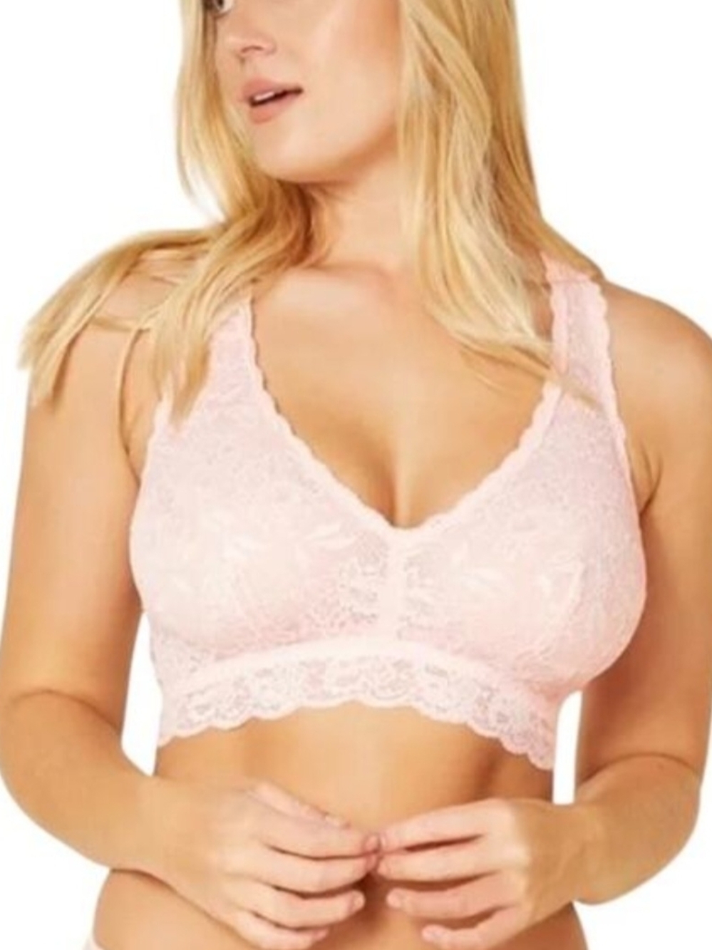 Pink Lily Light Pink Lace Bralette
